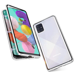 1 Magnetic Filp Phone Case For Samsung Galaxy A51 A71 Double Sided Glass Cases For Samsung A51