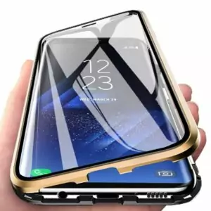 1 Metal Magnetic Phone Case For Samsung Galaxy S8 S9 S10 Plus S10E 5G Double Sided Glass