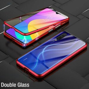 2 Double Sided Glass Magnetic Metal Flip Case For Xiaomi Redmi Note 8 7 8T K20 K30