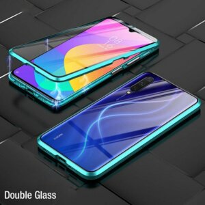 3 Double Sided Glass Magnetic Metal Flip Case For Xiaomi Redmi Note 8 7 8T K20 K30