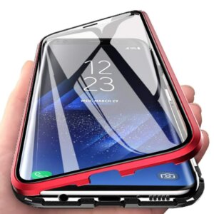 3 Metal Magnetic Phone Case For Samsung Galaxy S8 S9 S10 Plus S10E 5G Double Sided Glass