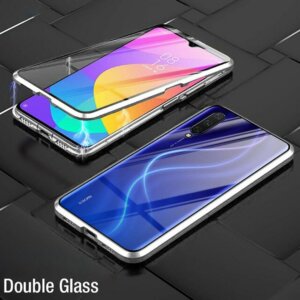 4 Double Sided Glass Magnetic Metal Flip Case For Xiaomi Redmi Note 8 7 8T K20 K30