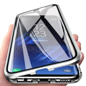 7 Metal Magnetic Phone Case For Samsung Galaxy S8 S9 S10 Plus S10E 5G Double Sided Glass