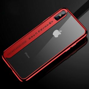 Amazing Luxury Transparent iPhone X Red