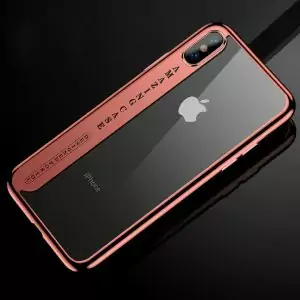 Amazing Luxury Transparent iPhone X Rosegold