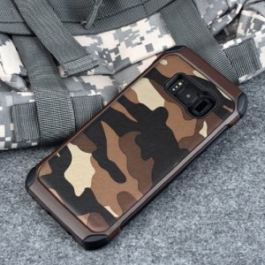 Army Military Sport Tech Armor Soft Case Shockproof S8 Brown