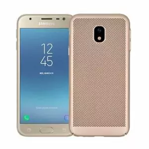 BONVAN-for-Samsung-Glaxy-J7-J5-J3-2017-Pro-Prime-Heat-Dissipation-Case-Hollow-Matte-Breathable_Gold-min
