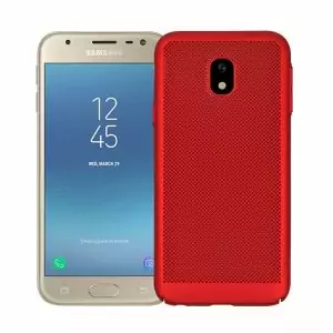 BONVAN-for-Samsung-Glaxy-J7-J5-J3-2017-Pro-Prime-Heat-Dissipation-Case-Hollow-Matte-Breathable_Red-min