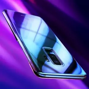 Case Floveme Transparen Aurora For Samsung S9 S9+BLUE 2