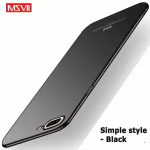 For-Apple-iPhone-8-Case-Msvii-Luxury-case-For-iPhone-8-Plus-360-Full-Protection-Back_Simple Black