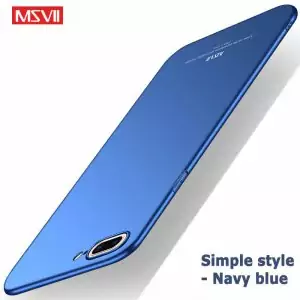 For-Apple-iPhone-8-Case-Msvii-Luxury-case-For-iPhone-8-Plus-360-Full-Protection-Back_Simple Navy Blue