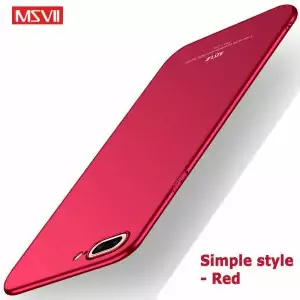 For-Apple-iPhone-8-Case-Msvii-Luxury-case-For-iPhone-8-Plus-360-Full-Protection-Back_Simple Red