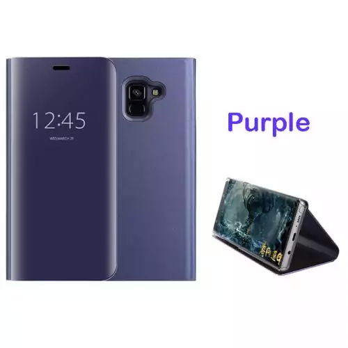 For-Samsung-A3-A5-A7-2017-Flip-Stand-Clear-View-Smart-Mirror-Phone-Case-For-Samsung_Purple