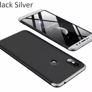 GKK-Case-For-Xiaomi-Redmi-S2-360-Full-Protection-Cover_Black Silver