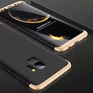 GKK-Original-Case-For-Samsung-Galaxy-S9-Case-Dual-Armor-360-Full-Protection-Hard-Hybrid-PC_Gold Black Gold