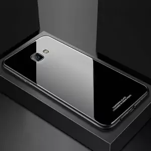 Glass Case Slim TPU Samsung J4 Plus Black