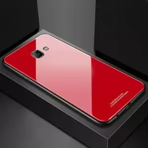 Glass Case Slim TPU Samsung J4 Plus Red
