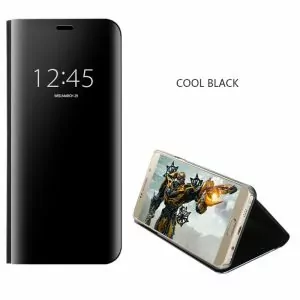 KL-Boutiques-3D-Phone-Case-For-Fundas-Samsung-Galaxy-S9-Luxury-Mirror-Clear-View-Smart-Cover_Black