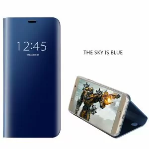 KL-Boutiques-3D-Phone-Case-For-Fundas-Samsung-Galaxy-S9-Luxury-Mirror-Clear-View-Smart-Cover_Blue