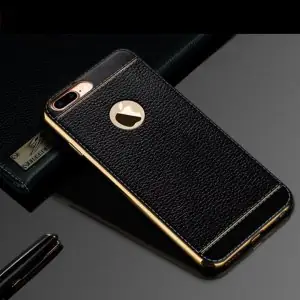 Leather Metal Bumper Case (2)