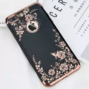 Luxury Flower iPhone 7 Plus Black
