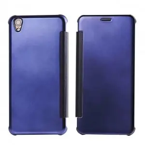 Luxury Original Mirror View Window Smart Flip Case Cover For OPPO R9 Plus(Blue)
