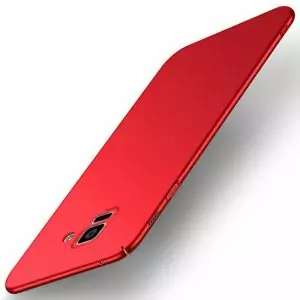 MAKAVO-For-Samsung-Galaxy-A8-2018-Case-Slim-Matte-Hard-Back-Cover-For-Samsung-Galaxy-A8_Red