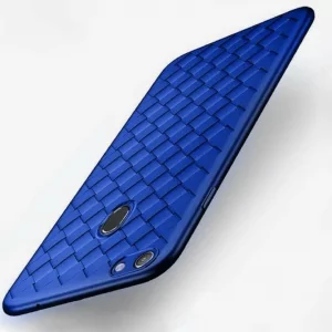 OPPO F5 Woven Line Silicon Leather Soft Case Blue