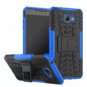 RUGGED ARMOR Samsung C9 PRO hard soft case kickstand back cover casing Black Blue
