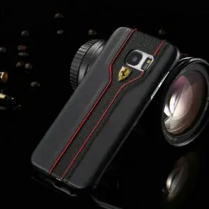 S7 Edge Ferrari Leather Black