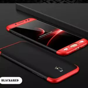 Samsung J3 Pro: J3 2017 Armor Full Cover Hard Case Red Black