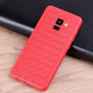 Slim-Woven-Texture-Soft-Case-for-Samsung-Galaxy-A8-A6-Plus-2018-J6-J600-2018-J2_Red (2)