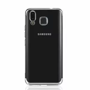 TPU PLATING case Samsung A8 Star softcase casing back cover ultra thin Silver