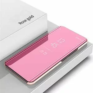 Vivo_Y91_Clear_View_Standing_Cover_Case_Rose_Gold