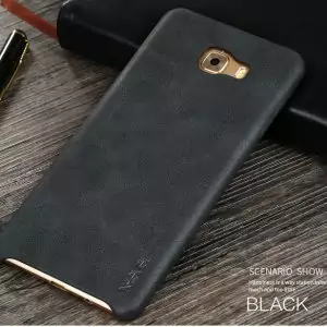 X-LEVEL VINTAGE Samsung Galaxy C9 Pro Leather Case Black