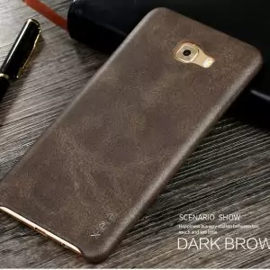 X-LEVEL VINTAGE Samsung Galaxy C9 Pro Leather Case Dark Brown a