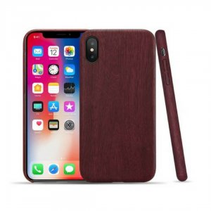 iPhone X Wood Red Brown